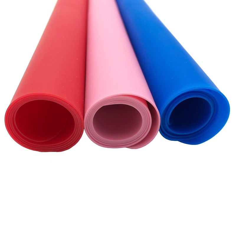 LONGFITE Large Silicone Counter Mat 19.68x15.74 inch Multipurpose Table Placemat Countertop Protector Baking Pastry Mat Nonstick, Nonskid and Heat Resistent (Large, Blue) - Image 4